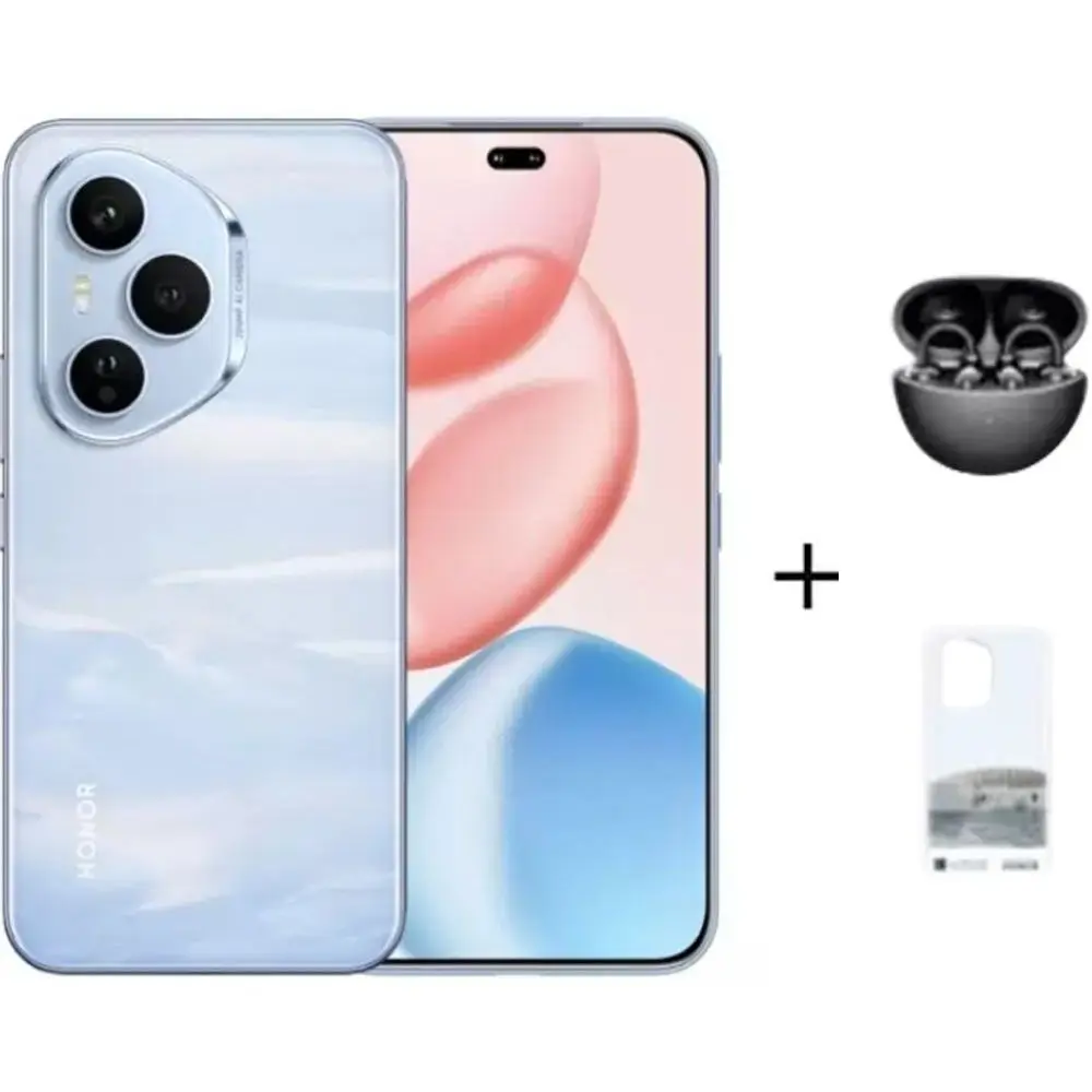 S500949441_1 Honor 400 Pro 5G 512GB 12GB RAM Tidal Blue Dual Sim Smartphone + Earbuds CLIP + Art Case - Image 1
