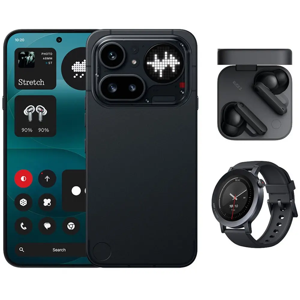 S600964389_1.webp Nothing Phone 4a Pro 5G Black 12GB RAM 256GB + CMF Buds 2 + CMF Watch 3 Pro - Image 1