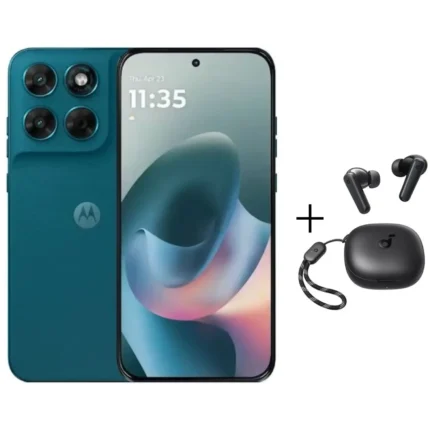 Motorola G77 5G 256GB 8GB RAM PANTONE Shaded Spruce Dual Sim Smartphone + Soundcore R50i
